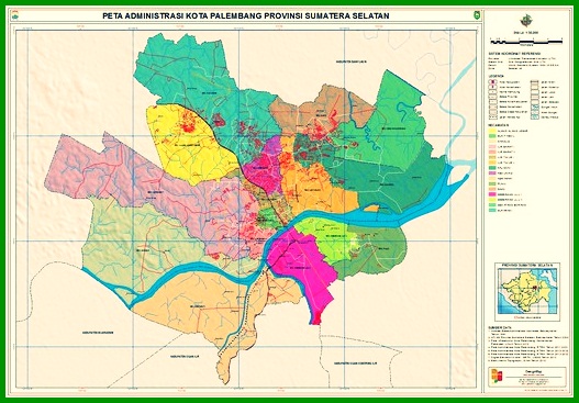 Peta Administrasi Kota Palembang