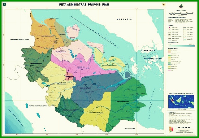 Peta Adminstrasi Provinsi Riau