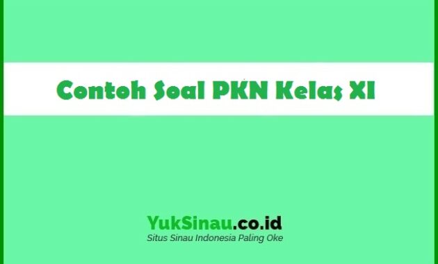 Contoh Soal PKN Kelas 11