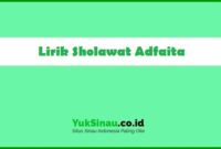 Lirik Sholawat Adfaita