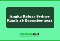 Angka Keluar Sydney Kamis 16 Desember 2021
