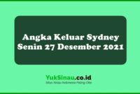 Angka Keluar Sydney Senin 27 Desember 2021