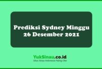 Prediksi Sydney Minggu 26 Desember 2021