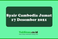 Syair Cambodia Jumat 17 Desember 2021