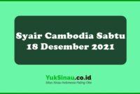 Syair Cambodia Sabtu 18 Desember 2021