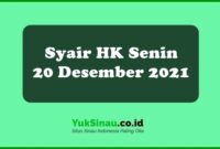 Syair HK Senin 20 Desember 2021