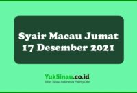Syair Macau Jumat 17 Desember 2021