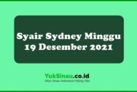 Syair Sydney Minggu 19 Desember 2021