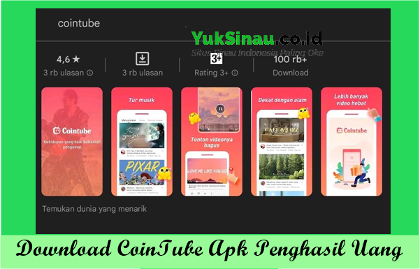 Aplikasi CoinTube Apk Penghasil Uang