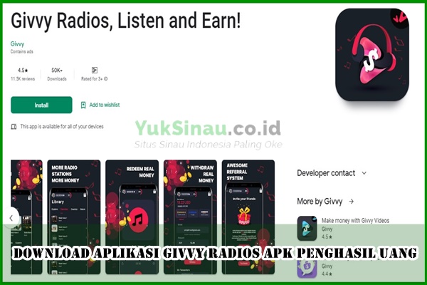 Download Aplikasi Givvy Radios Apk Penghasil Uang