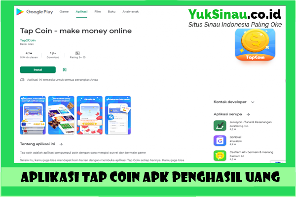Aplikasi Tap Coin Apk Penghasil Uang